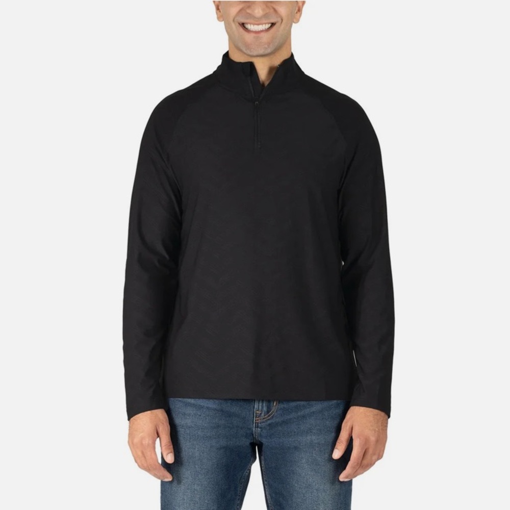 GERRY Active Quarter Zip Men's Long Sleeve Black